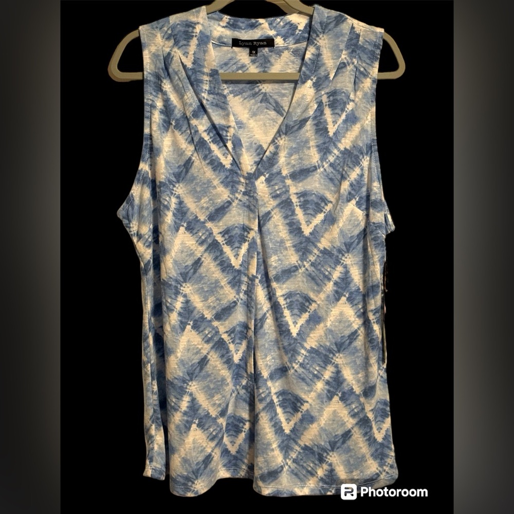 NWT•Lynn Ryann Women’s tie dye sleeveless top sz 1X